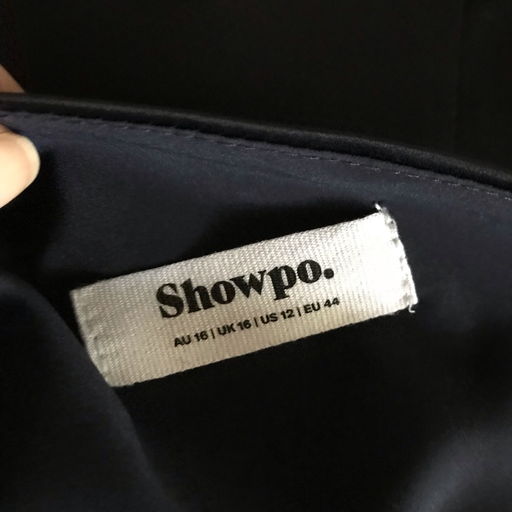 Showpo Navy Blue One Shoulder Dress - Picture 8 of 9